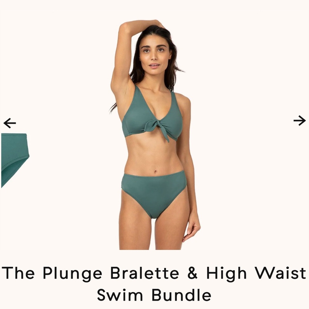 Lively swimsuit bikini set- Plunge Bralette and High Waist bottom